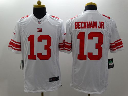  Giants #13 Odell Beckham Jr White Men's Stitched NFL Limited Jersey
