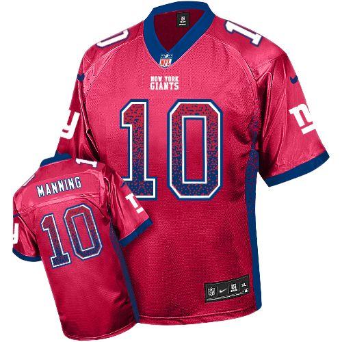  Giants #10 Eli Manning Red Alternate Men's Stitched NFL Elite Drift Fashion Jersey
