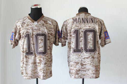  Giants #10 Eli Manning Camo USMC Men's Stitched NFL New Elite Jersey