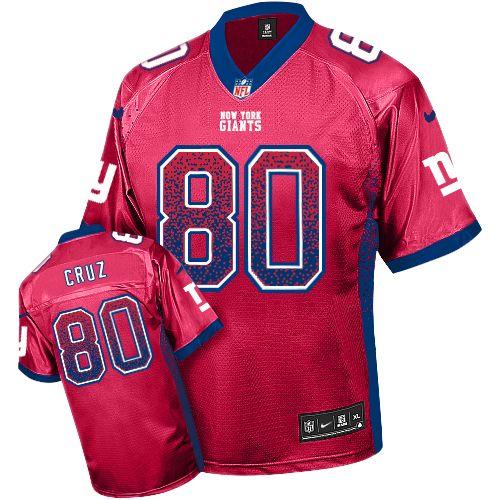  Giants #80 Victor Cruz Red Alternate Men's Stitched NFL Elite Drift Fashion Jersey