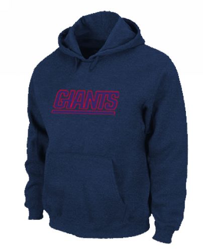 New York Giants Authentic Logo Pullover Hoodie Dark Blue