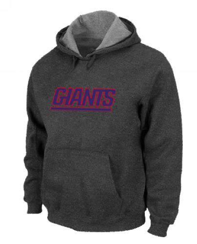 New York Giants Authentic Logo Pullover Hoodie Dark Grey