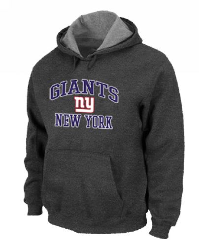 New York Giants Heart & Soul Pullover Hoodie Dark Grey