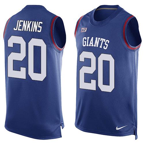  Giants #20 Janoris Jenkins Royal Blue Team Color Men's Stitched NFL Limited Tank Top Jersey