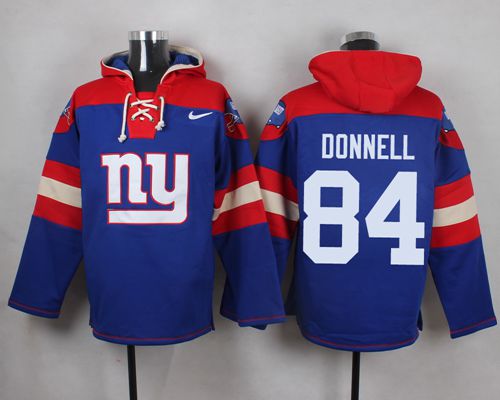  Giants #84 Larry Donnell Royal Blue Player Pullover NFL Hoodie