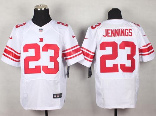  Giants #23 Rashad Jennings White Men's Stitched NFL Elite Jersey