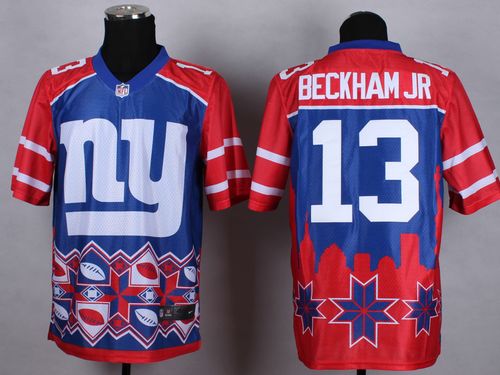  Giants #13 Odell Beckham Jr Blue Men's Stitched NFL Elite Noble Fashion Jersey