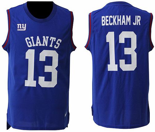  Giants #13 Odell Beckham Jr Royal Blue Team Color Men's Stitched NFL Limited Tank Top Jersey
