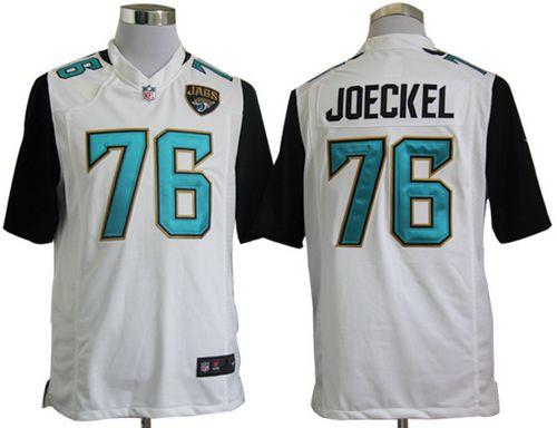  Jaguars #76 Luke Joeckel White Men's Stitched NFL Game Jersey