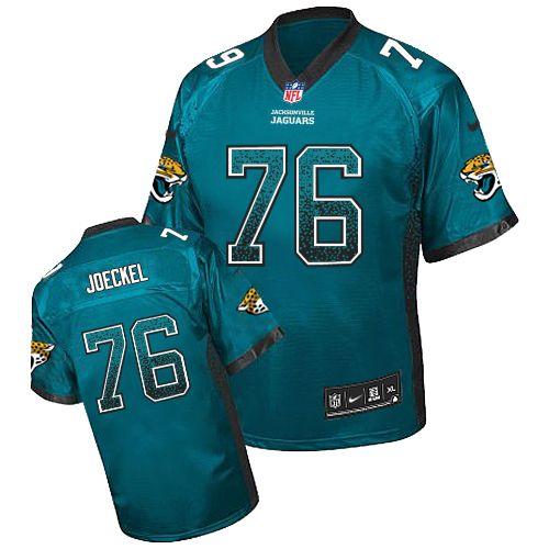  Jaguars #76 Luke Joeckel Teal Green Team Color Men's Stitched NFL Elite Drift Fashion Jersey