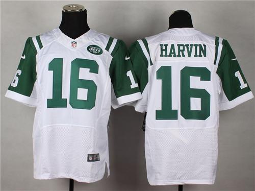  Jets #16 Percy Harvin White Men's Stitched NFL Elite Jersey