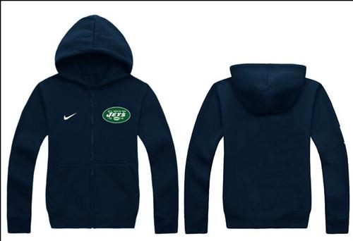  New York Jets Authentic Logo Hoodie Navy Blue