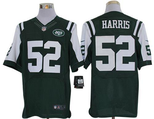  Jets #52 David Harris Green Team Color Men's Stitched NFL Elite Jersey