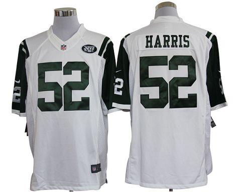  Jets #52 David Harris White Men's Stitched NFL Limited Jersey