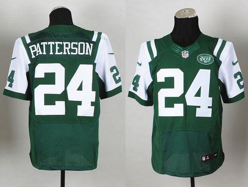  Jets #24 Dimitri Patterson Green Team Color Men's Stitched NFL Elite Jersey