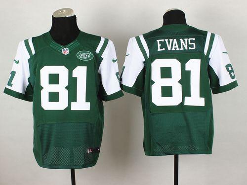  Jets #81 Shaq Evans Green Team Color Men's Stitched NFL Elite Jersey
