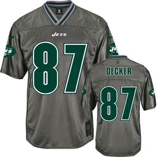  Jets #87 Eric Decker Grey Men's Stitched NFL Elite Vapor Jersey