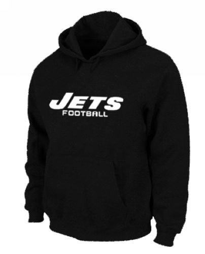 New York Jets Authentic Font Pullover Hoodie Black