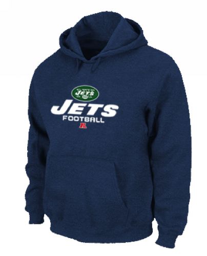 New York Jets Critical Victory Pullover Hoodie Dark Blue