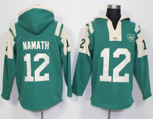 New York Jets #12 Joe Namath Green Player Winning Method Pullover NFL Hoodie