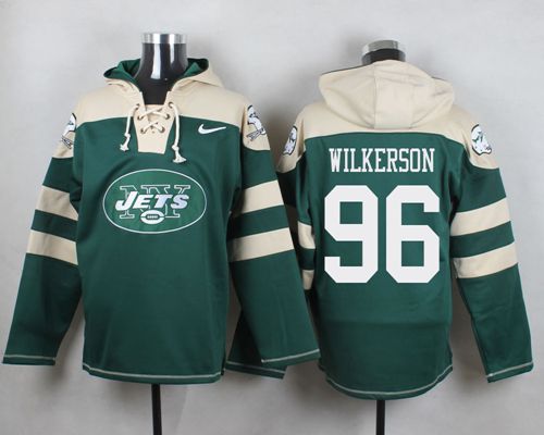  Jets #96 Muhammad Wilkerson Green Player Pullover NFL Hoodie