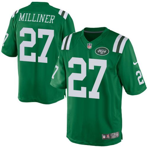  Jets #27 Dee Milliner Green Men's Stitched NFL Elite Rush Jersey