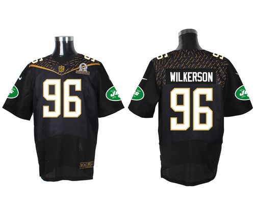  Jets #96 Muhammad Wilkerson Black 2016 Pro Bowl Men's Stitched NFL Elite Jersey