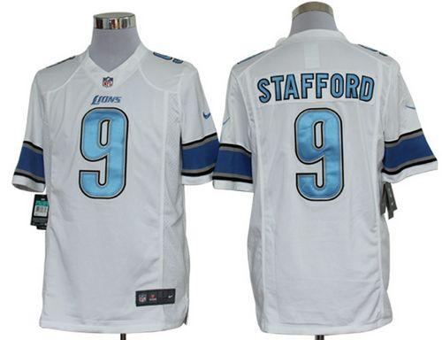  Lions #9 Matthew Stafford White Men's Stitched NFL Limited Jersey