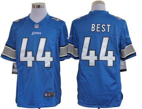  Lions #44 Jahvid Best Blue Team Color Men's Stitched NFL Limited Jersey