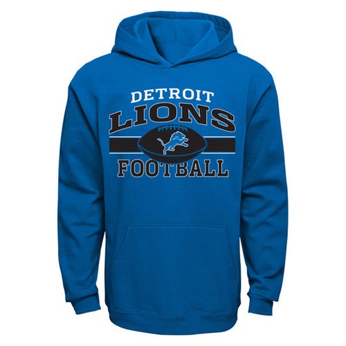 Detroit Lions Long Pass Pullover Hoodie Light Blue