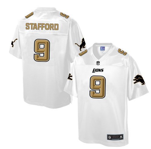  Lions #9 Matthew Stafford White Men's NFL Pro Line Fashion Game Jersey
