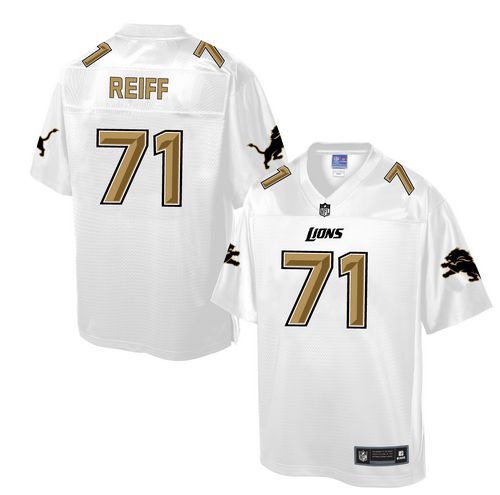  Lions #71 Riley Reiff White Men's NFL Pro Line Fashion Game Jersey