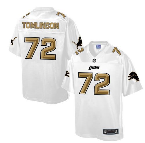  Lions #72 Laken Tomlinson White Men's NFL Pro Line Fashion Game Jersey