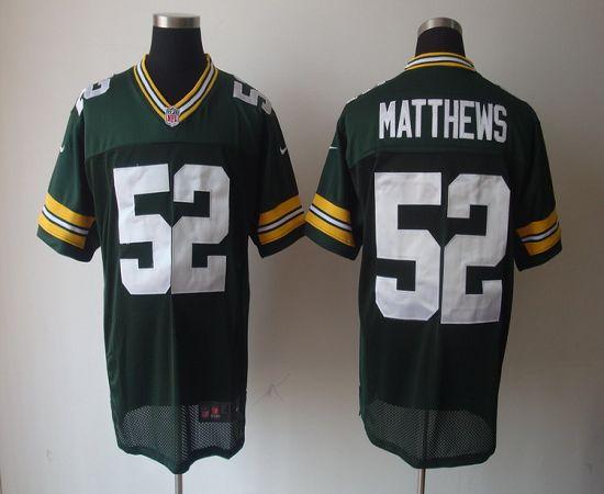  Packers #52 Clay Matthews Green Team Color Men's Stitched NFL Elite Jersey