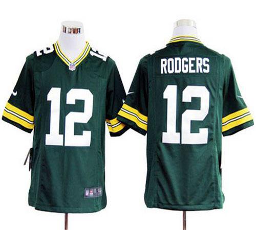  Packers #12 Aaron Rodgers Green Team Color Men's Stitched NFL Game Jersey