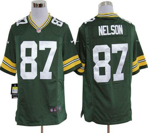 Packers #87 Jordy Nelson Green Team Color Men's Stitched NFL Game Jersey