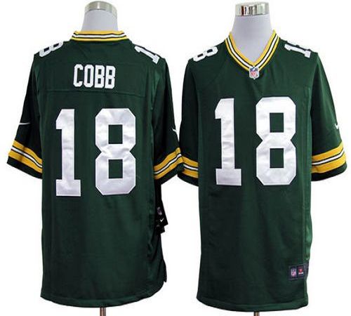 Packers #18 Randall Cobb Green Team Color Men's Stitched NFL Game Jersey
