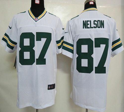  Packers #87 Jordy Nelson White Men's Stitched NFL Elite Jersey