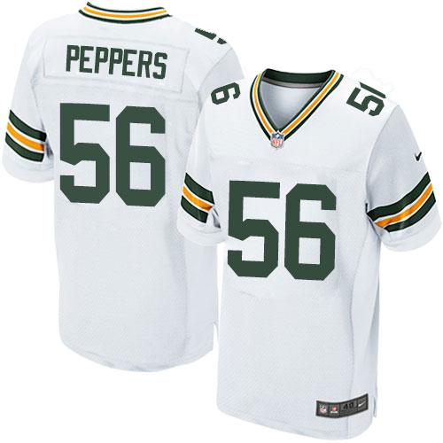  Packers #56 Julius Peppers White Men's Stitched NFL Elite Jersey