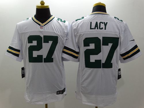  Packers #27 Eddie Lacy White Men's Stitched NFL Elite Jersey