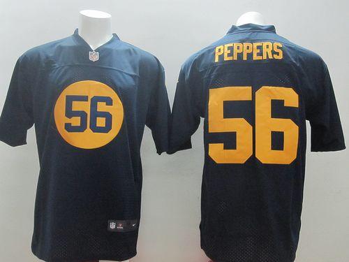  Packers #56 Julius Peppers Navy Blue Alternate Men's Stitched NFL Elite Jersey