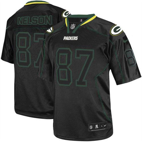 Packers #87 Jordy Nelson Lights Out Black Men's Stitched NFL Elite Jersey
