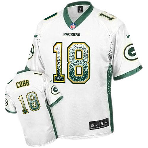  Packers #18 Randall Cobb White Men's Stitched NFL Elite Drift Fashion Jersey