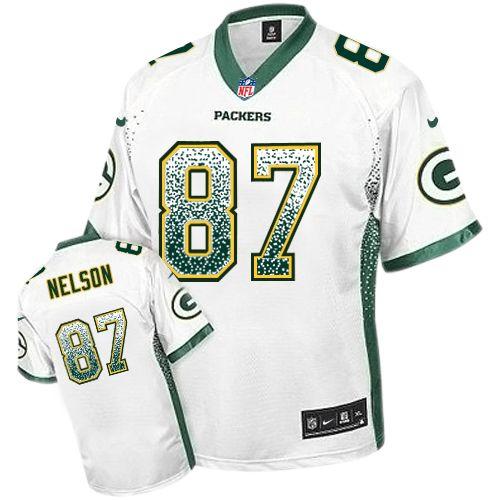 نيو قيرل Nike Packers #87 Jordy Nelson White Men's Stitched NFL Elite Drift ... نيو قيرل