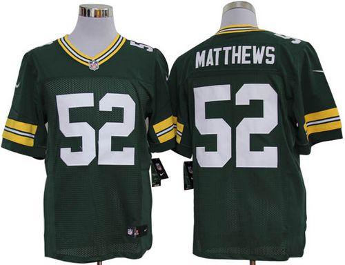  Packers #52 Clay Matthews Green Team Color Men's Stitched NFL Limited Jersey
