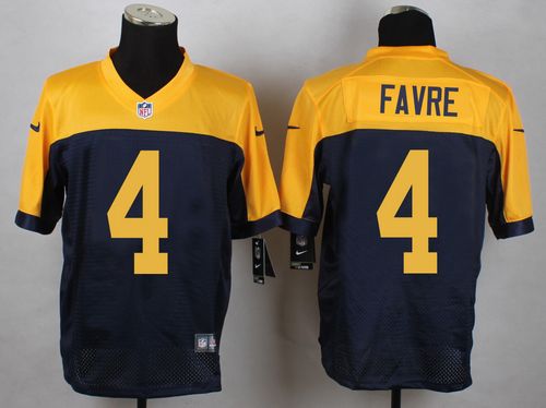  Packers #4 Brett Favre Navy Blue Alternate Men's Stitched NFL New Elite Jersey