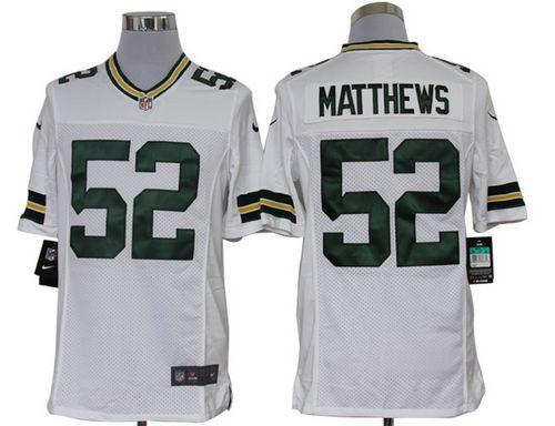  Packers #52 Clay Matthews White Men's Stitched NFL Limited Jersey