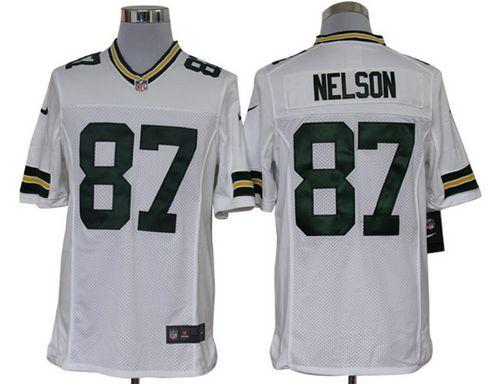  Packers #87 Jordy Nelson White Men's Stitched NFL Limited Jersey