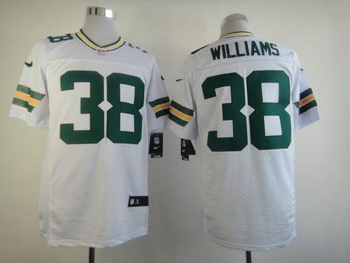  Packers #38 Tramon Williams White Men's Stitched NFL Elite Jersey