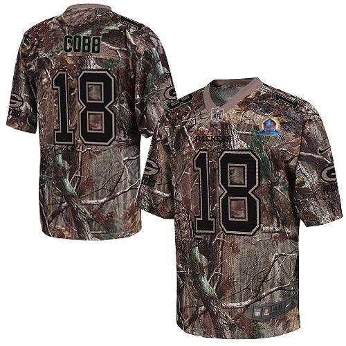  Packers #18 Randall Cobb Camo With Hall of Fame 50th Patch Men's Stitched NFL Realtree Elite Jersey